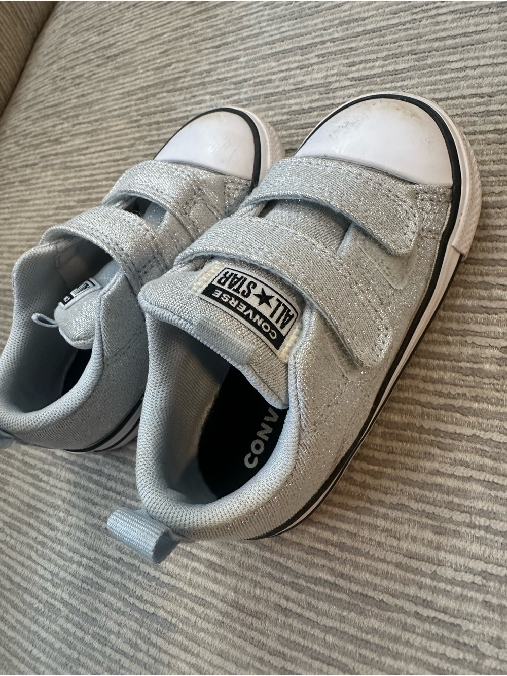 ✨ Converse All Star Silver Glitter Sneakers Toddler 7 ✨